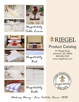 Product Catalog 51 Riegel Road Johnston, SC 29832 800-845-2232 Hospitality Bed