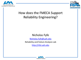 How Does the FMECA Support Reliability Engineering?