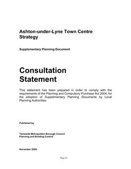 Ashton-Under-Lyne Town Centre Strategy