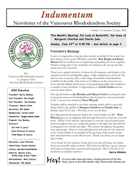 Indumentum June 2002 Page 2 2002–03 Program