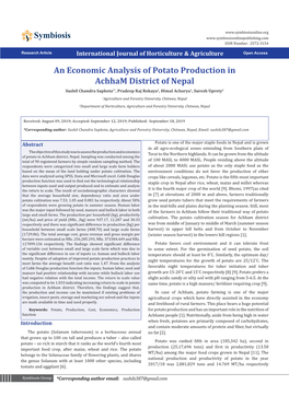 An Economic Analysis of Potato Production In