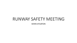 Runway Safety Meeting Kenya Situation Status