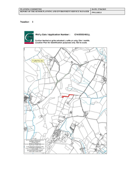 Number: 1 PLANNING COMMITTEE DATE: 27/04/2015 REPORT of the SENIOR PLANNING and ENVIRONMENT SERVICE MANAGER PWLLHELI