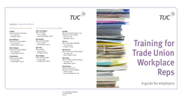 Training for Trade Union Workplace Reps
