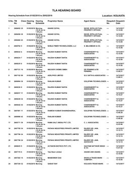 Tla Hearing Board