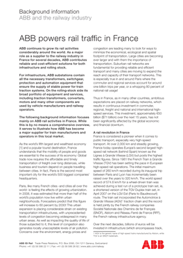 ABB Powers Rail Traffic in France