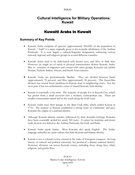 Kuwait Kuwaiti Arabs in Kuwait