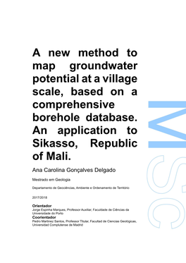 A New Method to Map Groundwater Potential at a Village Scale, Based on a Comprehensive Borehole Database