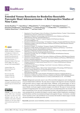 Extended Venous Resections for Borderline Resectable Pancreatic Head Adenocarcinoma—A Retrospective Studies of Nine Cases