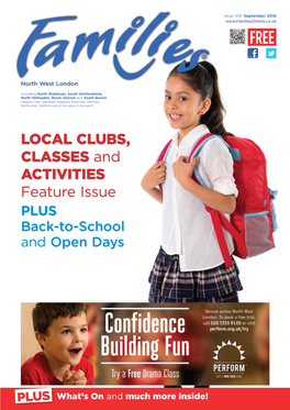 LOCAL CLUBS, CLASSES and ACTIVITIES Feature Issue PLUS Back-To-School and Open Days