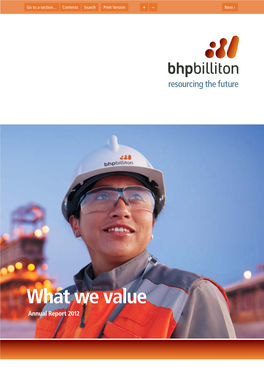 What We Value Annual Report 2012 Our Charter