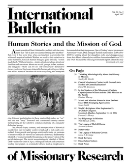 Human Stories and the Mission of God