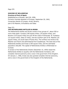 30/7/18 10:30 Page 270 DIOCESE of WILLEMSTAD Province of Port Of