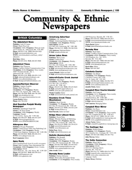 Community & Ethnic Newspapers