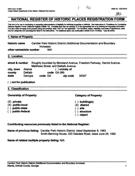 National Register of Historic Places Registration Form