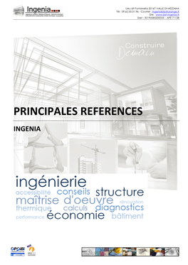 Principales References Ingenia