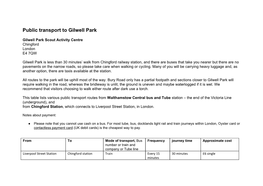 Public Transport to Gilwell Park