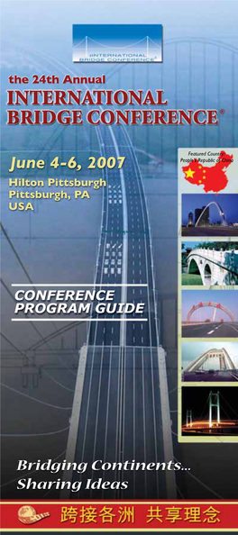 IBC 2007 General Chairman – Bayer Material Science, LLC, Pittsburgh, PA Federal Highway Administration (FHWA), Washington, D.C