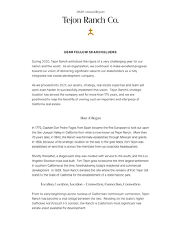 Download Printable Shareholder's Letter