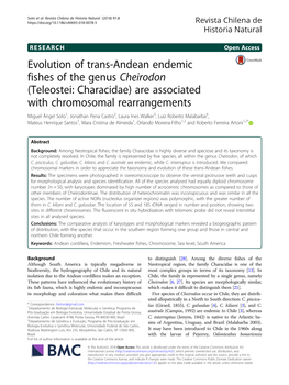 Evolution of Trans-Andean Endemic