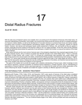 Distal Radius Fractures