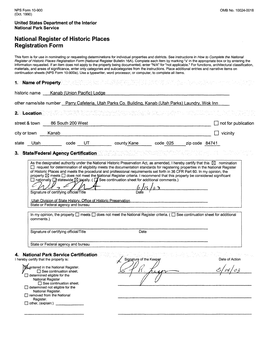 National Register of Historic Places Continuation Sheet