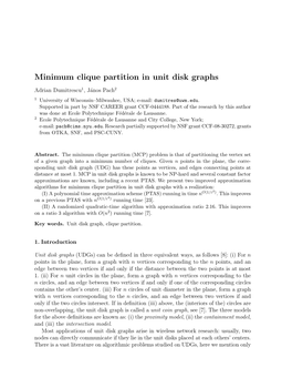 Minimum Clique Partition in Unit Disk Graphs