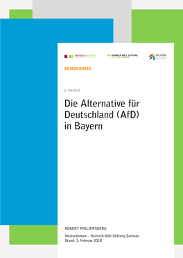 Die Alternative Für Deutschland (Afd) in Bayern