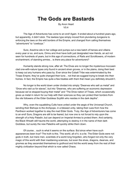 The Gods Are Bastards by Anon Heart V0.4