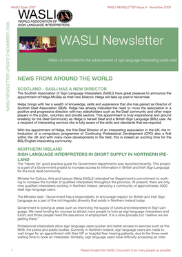 WASLI Newsletter 9