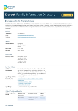 Durweston Ce Va Primary School | Dorset