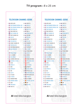 TV Program : 8 X 25 Cm