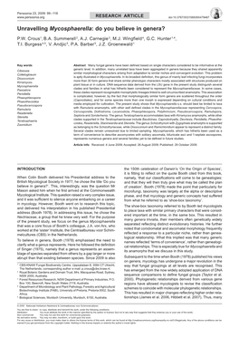 Unravelling Mycosphaerella: Do You Believe in Genera?