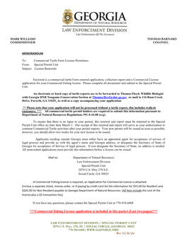 Commercial Turtle Farm Permit RENEWAL Application