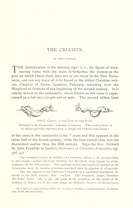 The Crucifix. Its Origin