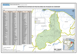 Municípios No Estado Do Piauí Na Área De Atuação Da Codevasf