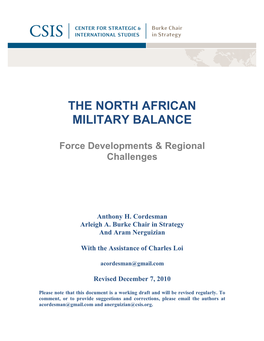 North African Military Balance