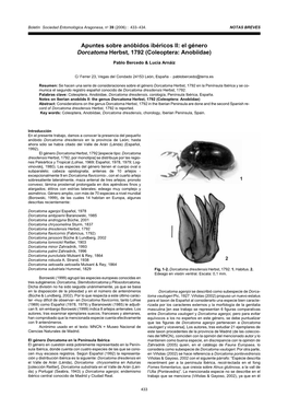 El Género Dorcatoma Herbst, 1792 (Coleoptera: Anobiidae)