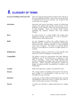 8. Glossary of Terms