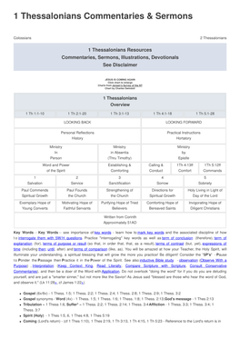 1 Thessalonians Commentaries & Sermons