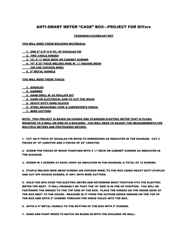 ANTI-SMART METER “CAGE” BOX—PROJECT for Diyers