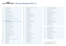 UK Top 100 Schools 2012–13