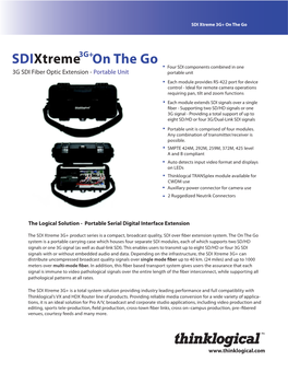 Sdixtreme 3G+ On-The-Go Datasheet