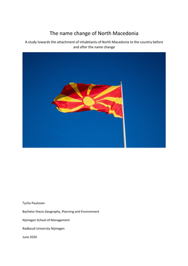 The Name Change of North Macedonia