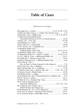 Page 1 Table of Cases (References Are to Pages.) III Lounge, Inc. V