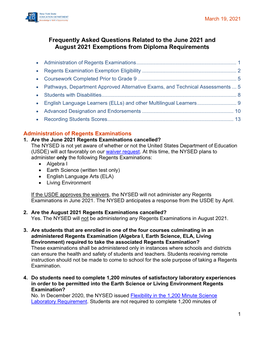 FAQ June and August 2021 Assessments.Pdf