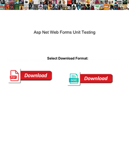 Asp Net Web Forms Unit Testing