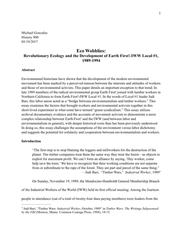 Eco Wobblies Final Paper