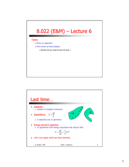 8.022 (E&M) – Lecture 6