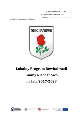 Lokalny Program Rewitalizacji Gminy Niechanowo Na Lata 2017-2023